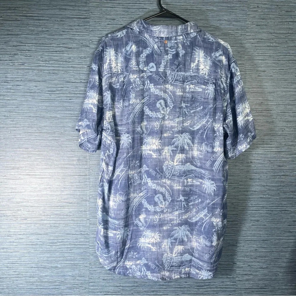 Jimmy Buffet Margaritaville Men’s Hawaiian Short Sleeve Button Down Shirt Medium - Picture 5 of 5